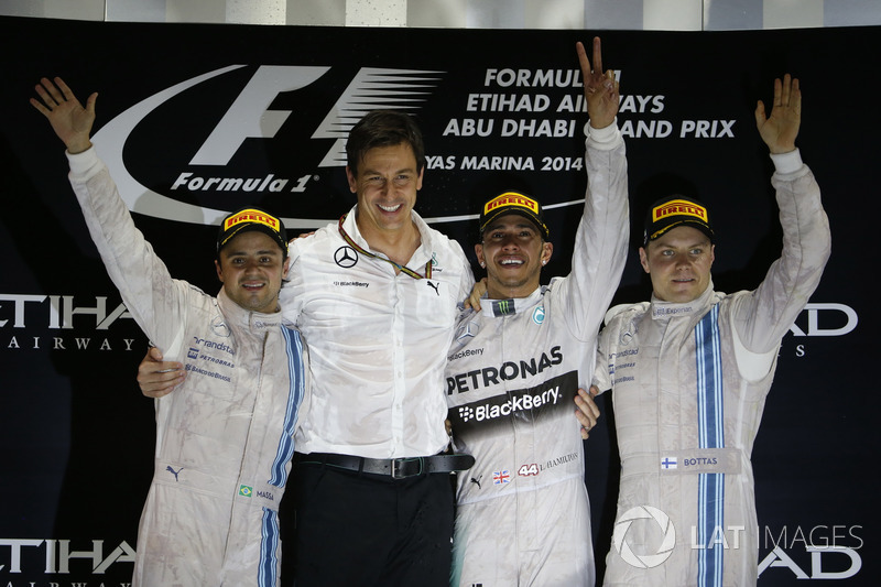 Podium: second place Felipe Massa, Williams, Toto Wolff, Executive Director, Mercedes AMG, Race winn