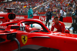 Sebastian Vettel, Ferrari SF71H, on the grid
