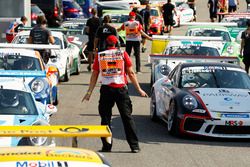 Cars in Pitlane