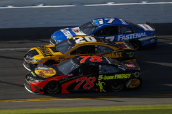 Martin Truex Jr., Furniture Row Racing Toyota, Erik Jones, Joe Gibbs Racing Toyota, and Ricky Stenhouse Jr., Roush Fenway Racing Ford Fusion