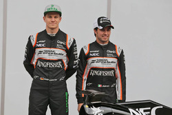 Sergio Perez, Sahara Force India F1, Alfonso Celis Jr., Sahara Force India F1 et Nico Hulkenberg, Sahara Force India F1
