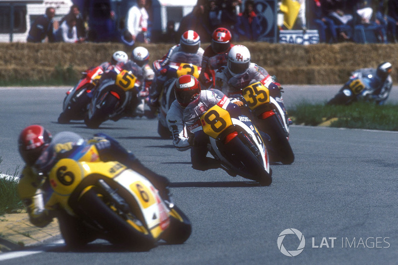 Randy Mamola, Takazumi Katayama, Ron Haslam, Kenny Roberts, Freddie Spencer, Marco Lucchinelli