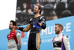 Sam Bird, DS Virgin Racing, finishes 3rd with Lucas di Grassi, Audi Sport ABT Schaeffler, finishing 2nd, Jean-Eric Vergne, Techeetah winning the Paris ePrix