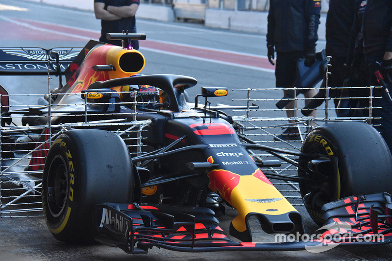 Daniel Ricciardo, Red Bull Racing RB14 with aero sensors