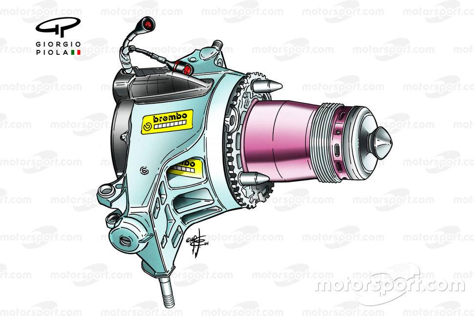 Ferrari F2004, montante della sospensione anteriore