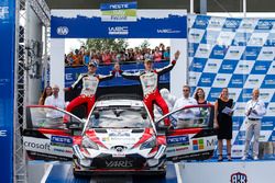 Les vainqueurs Ott Tanak, Martin Järveoja, Toyota Yaris WRC, Toyota Gazoo Racing