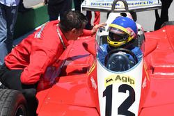 Jacques Villeneuve, pilote la Ferrari 312T3 de son père, vainqueur du GP du Canada 1978