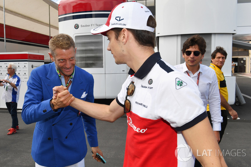 Charles Leclerc, Sauber, Lapo Elkann, Fiat