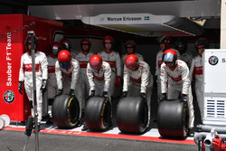 L'équipe Sauber s'entraîne aux pitstops