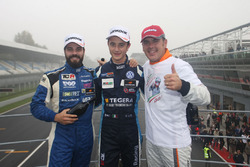 Podio TCR gara 1, Giacomo Altoè (Target Srl,Audi RS3 LMS TCR #10), Stefano Comini (Top Run Motorsport,Subaru STI TCR #99), Nicola Baldan (Pit Lane,Seat Leon TCR-TCR #8)