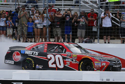 Christopher Bell, Joe Gibbs Racing, Toyota Camry Rheem celebrates his win with a burnout