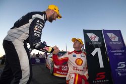 Race winner Scott McLaughlin, DJR Team Penske Ford, second place Shane van Gisbergen, Triple Eight Race Engineering Holden