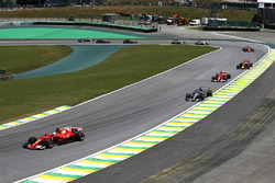 Sebastian Vettel, Ferrari SF70H, Valtteri Bottas, Mercedes AMG F1 W08, Kimi Raikkonen, Ferrari SF70H, Max Verstappen, Red Bull Racing RB13