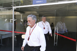 Chase Carey, Chairman, Formula One, Ross Brawn, Managing Director of Motorsports, FOM