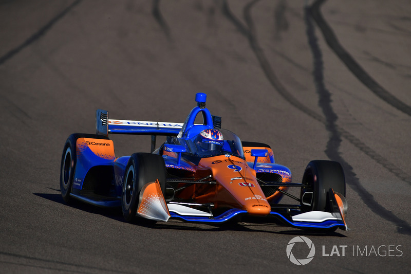 Scott Dixon, Chip Ganassi Racing Honda tests the aeroscreen