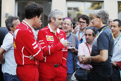 Roberto Boccafogli, Pirelli Head of F1 Communications, Maurizio Arrivabene, Team Principal, Ferrari,