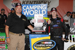 Ben Rhodes, ThorSport Racing, Ford F-150 Alpha Energy Solutions celebrates in victory lane