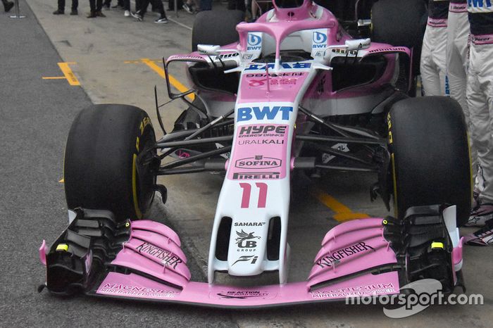 Sahara Force India VJM11 nose and front wing detail