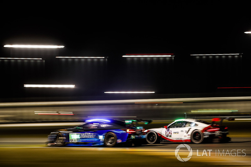 #14 3GT Racing Lexus RCF GT3, GTD: Dominik Baumann, Kyle Marcelli, Bruno Junqueira, #912 Porsche Team North America Porsche 911 RSR, GTLM: Gianmaria Bruni, Laurens Vanthoor, Earl Bamber