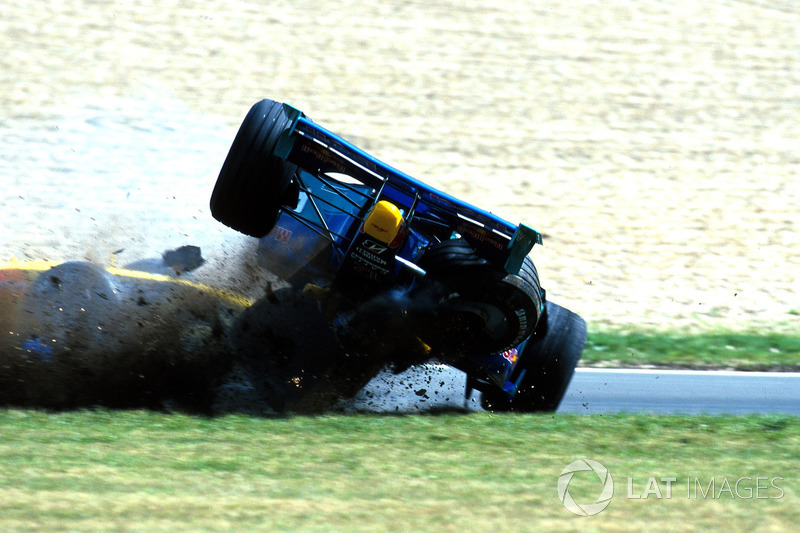 Pedro Diniz, Sauber Petronas C18, crash