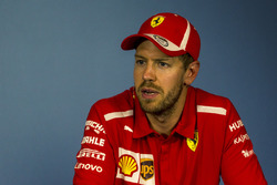 Sebastian Vettel, Ferrari in the Press Conference