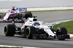 Lance Stroll, Williams FW41, Sergio Perez, Force India VJM11