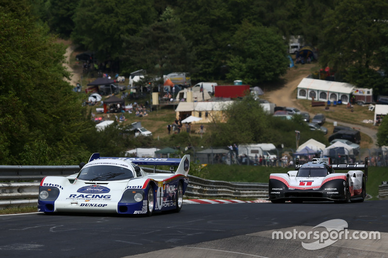 Hans-Joachim Stuck, Porsche 956 C, Timo Bernhard, Porsche 919 Hybrid Evo