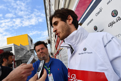 Antonio Giovinazzi, Sauber, parla con i media