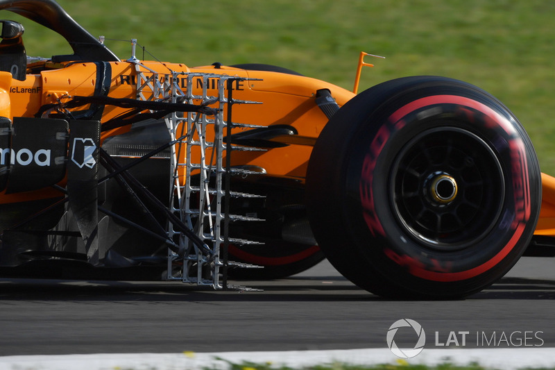 Lando Norris, McLaren MCL33 with aero sensor