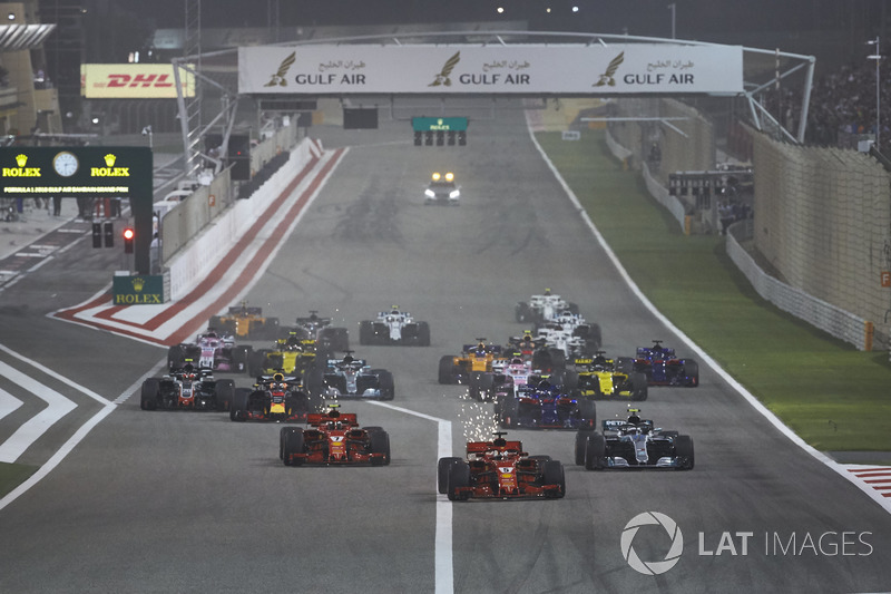 Start: Sebastian Vettel, Ferrari SF71H leads