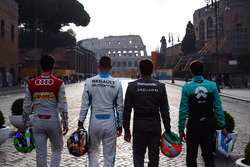 Lucas Di Grassi, Audi Sport ABT Schaeffler, Sebastien Buemi, Renault e.Dams, Nelson Piquet Jr., Jaguar Racing and Luca Filippi, NIO Formula E Team