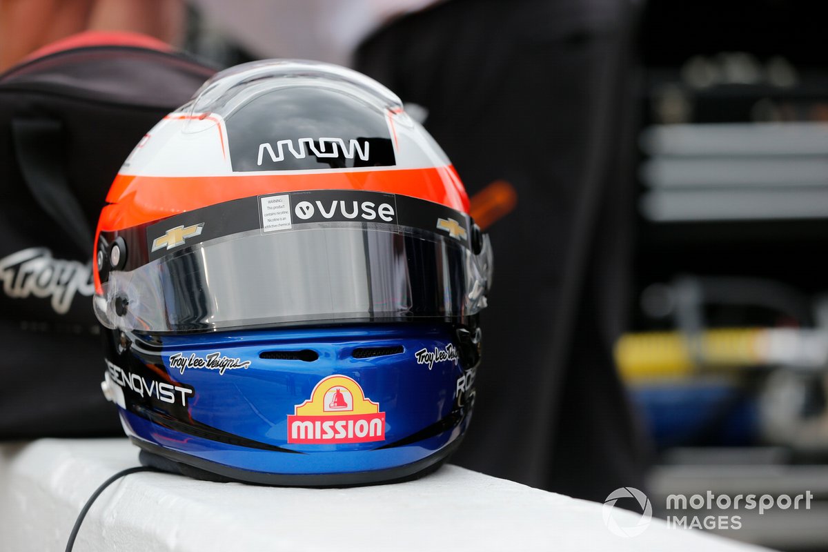 Felix Rosenqvist, Arrow McLaren SP Chevrolet, helmet