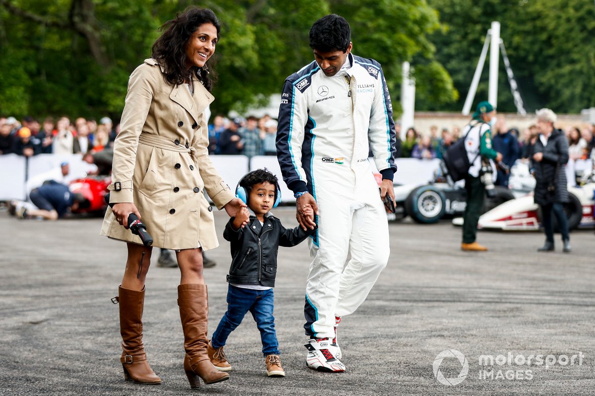 Karun Chandhok, Sky TV with his family
