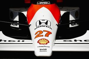 Nose detail on the Ayrton Senna, McLaren MP4/5B Honda