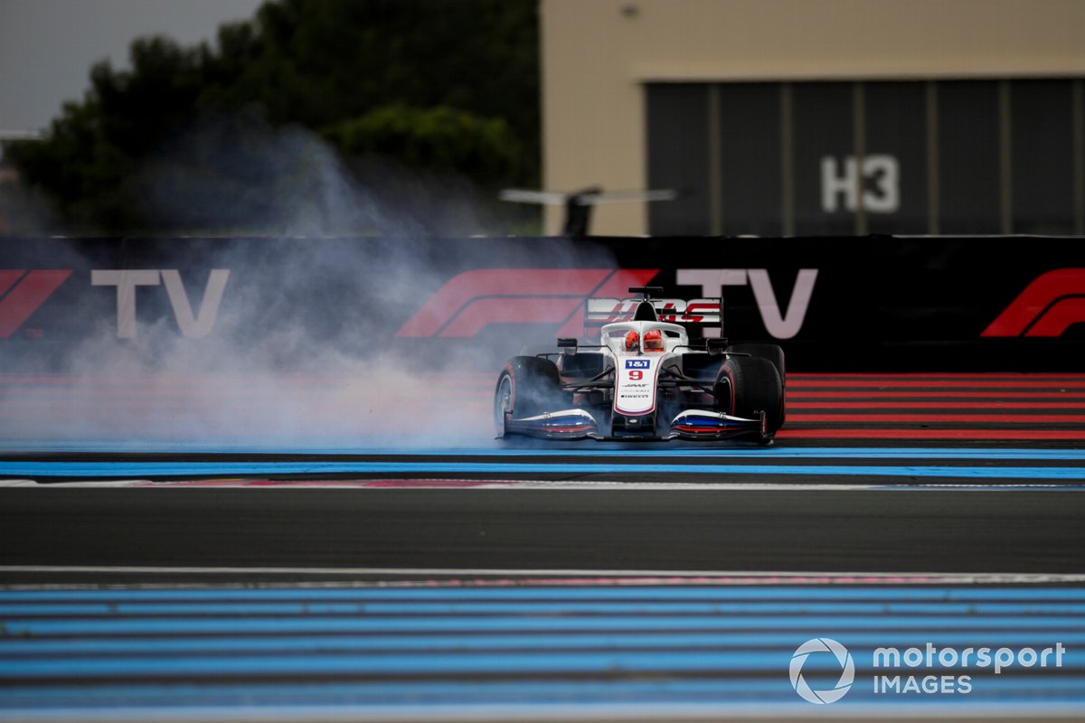 Nikita Mazepin, Haas VF-21, spins