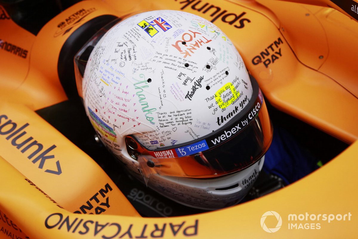 Design speciale per il casco di Lando Norris, McLaren