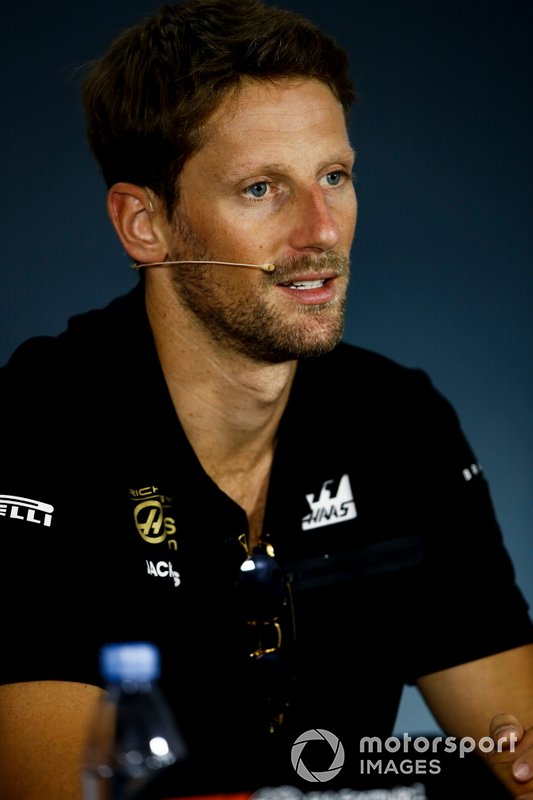 Romain Grosjean, Haas F1, en conférence de presse