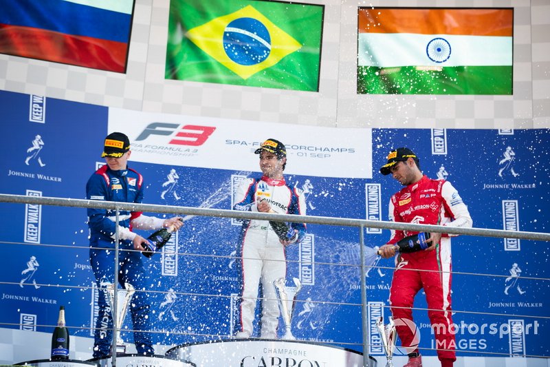 Pedro Piquet, Trident Robert Shwartzman, PREMA Racing and Jehan Daruvala, PREMA Racing