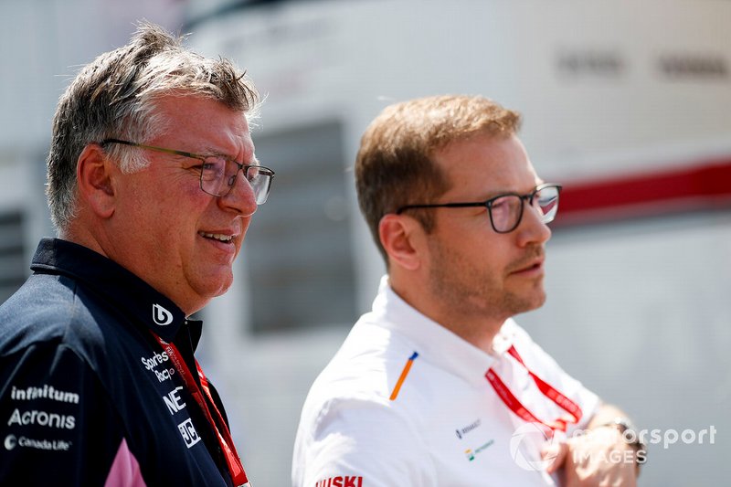 Otmar Szafnauer, Team Principal et PDG de Racing Point, et Andreas Seidl, Team Principal, McLaren