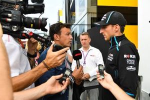 Robert Kubica, Williams Racing, talks to the media 