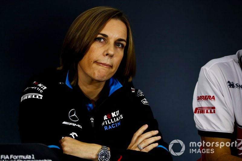 Claire Williams, directrice adjointe de Williams, en conférence de presse