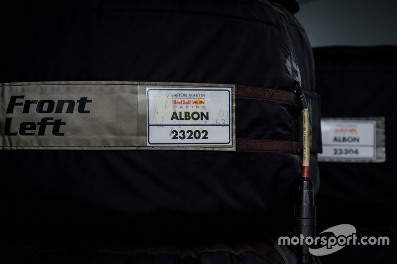 Termocoperte di Alex Albon, Red Bull Racing
