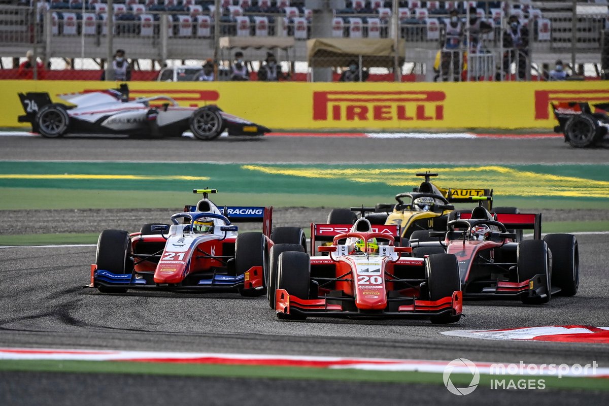 Mick Schumacher, Prema Racing, Robert Shwartzman, Prema Racing, Callum Ilott, UNI-Virtuosi, Guanyu Zhou, UNI-Virtuosi