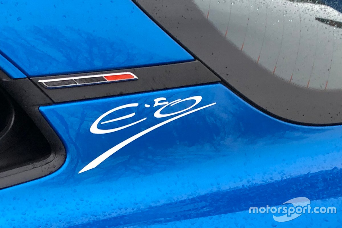 Logo of Esteban Ocon on the Alpine A110S