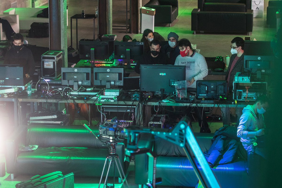Backstage of the first Electric Days Digital event in the United States.