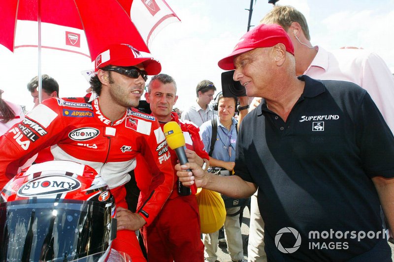 Niki Lauda y Loris Capirossi