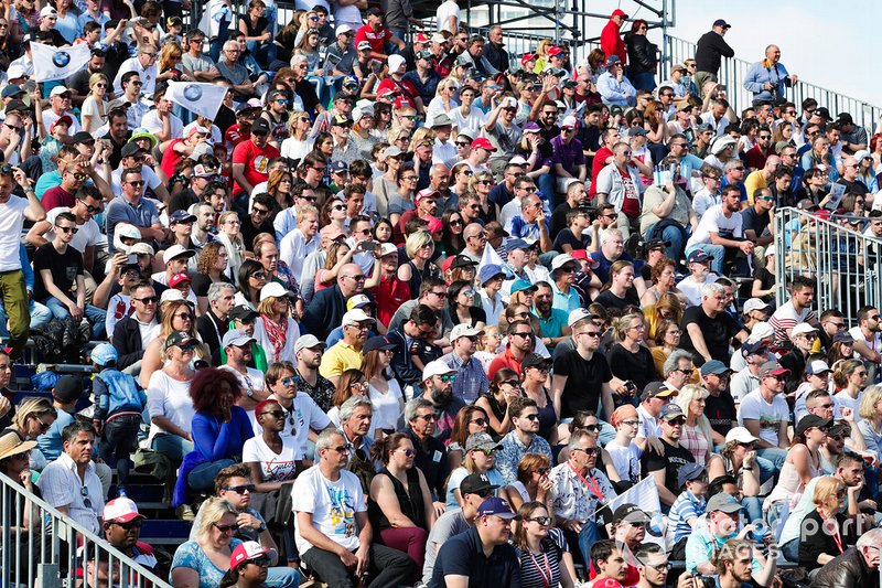 Fans in the grandstand