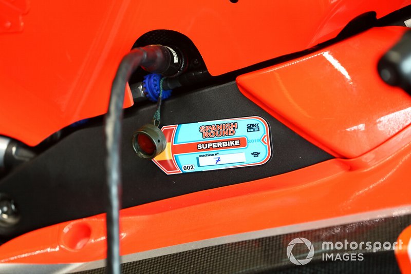 Chaz Davies, Aruba.it Racing-Ducati Team scrutineering sticker