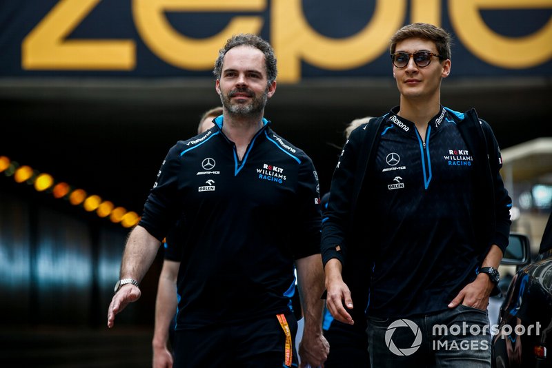 George Russell, Williams Racing, ispeziona il circuito