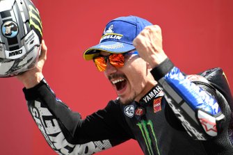 Podio: il vincitore della gara Maverick Vinales, Yamaha Factory Racing